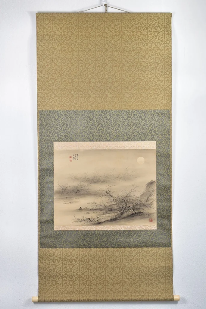 出野曦山 山水画 掛け軸全体 名古屋市東区代官町で買取