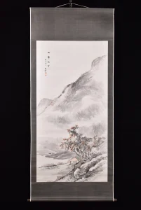 山本石荘 山水画 掛け軸全体 名古屋市東区代官町で買取