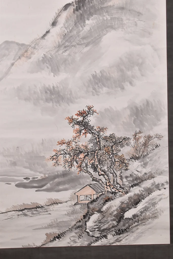 山本石荘 山水画 本紙の風景表現と構図