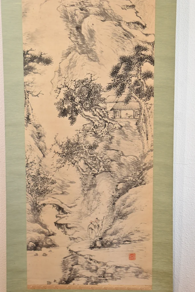 脇田水石「山水図」の本紙と山水表現